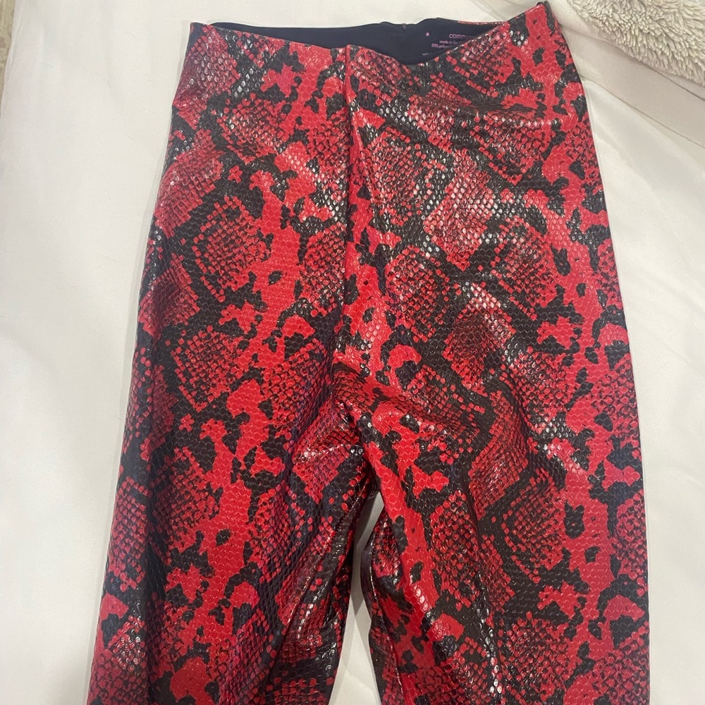 Faux Leather Animal Leggings